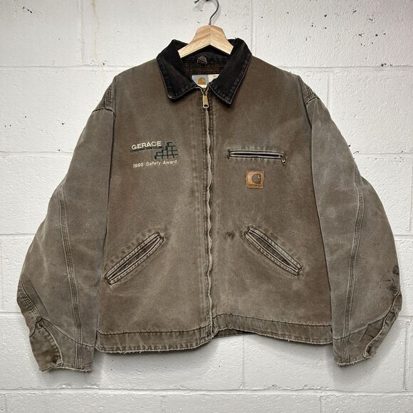 Carhartt Other - Vintage Carhartt Blanket-Lined Detroit Jacket “Chestnut” J43 CHT